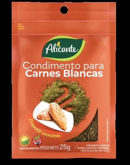 ALICANTE Condimento p/ CARNES BLANCAS ST 25G