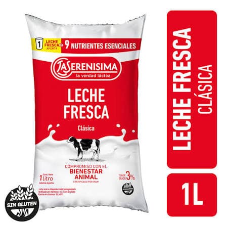LA SERENISIMA leche ent sachet 3%  1L