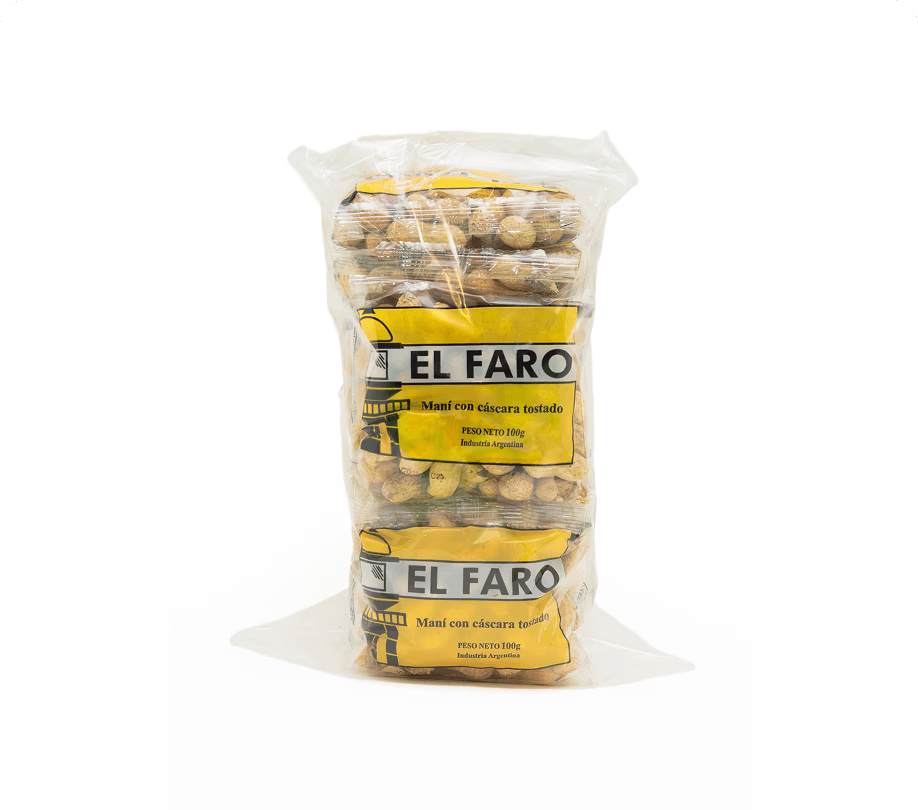 EL FARO Mani con cascara 10 x 100 G
