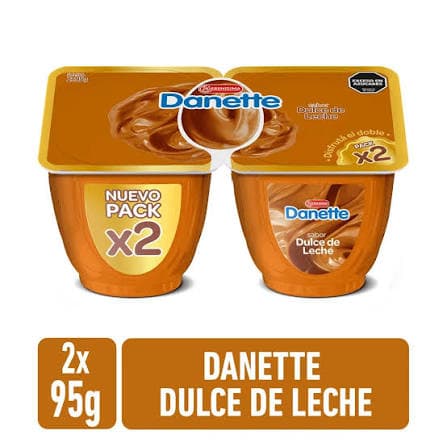DANETTE Dulce de leche x 190g  PACK X 2